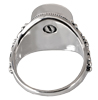 secure threaded enclosure shown on back of ring