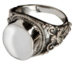 Cremation Jewelry Sterling Silver Round Ring