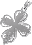 Threaded enclosure shown of Cremation Jewelry Romantic Cross pendant