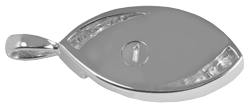 back side of double tear stone cremation jewelry pendant showing secure threaded closure