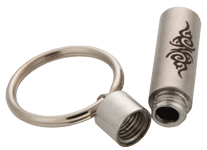 Wholesale Cremation Keychain Swirl Cylinder shown open