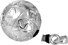 detail of wholesale cremation jewelry eternal sunshine secure threaded enclosure shown open