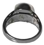 Threaded enclosure shown of Celtic Ring cremation jewelry