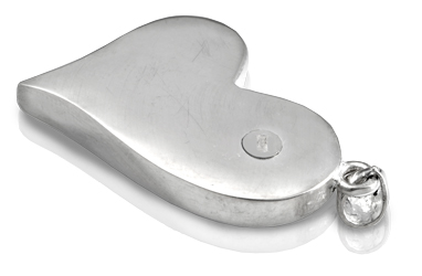 back pendant showing urn opening