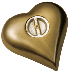 Enclosure shown of Brass Heart Wholesale Cremation Keepsake