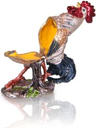 rooster wholesale cremation urn keepsake shown open
