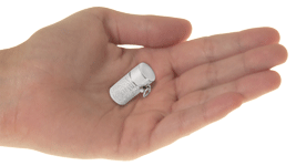 Floral Cylinder Urn Keepsake shown in hands