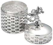 Cupid Urn Keepsake shown open