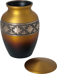 sunsest sharing urn shown with open threaded lid