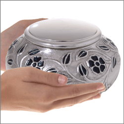 Climbing Roses Sharing Urn- Twilight shown in hands for size reference