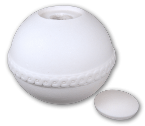 biodegradable nu urn shown with open lid
