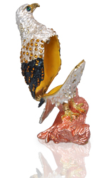 eagle wholesale cremation urn keepsake shown open