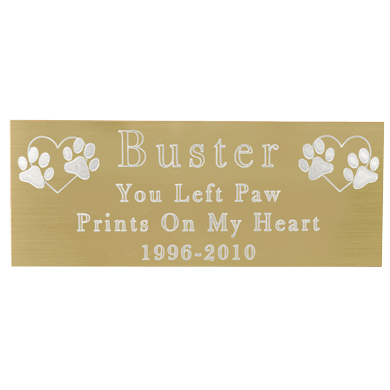 Wholesale Engraved Pet Memorial Plaque- Large Brass Finish