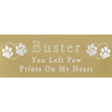 Wholesale Engraved Pet Memorial Plaque- Small Brass Finish