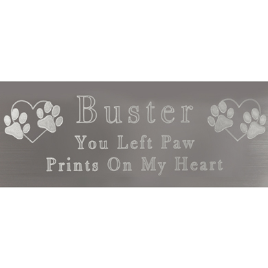 Wholesale Engraved Pet Memorial Plaque- Small Silver Finish