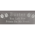 Wholesale Engraved Pet Memorial Plaque- Small Silver Finish