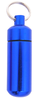 Wholesale Cremation Keychain Aluminum Urn Keepsake Blue