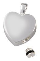 cremation jewelry pendants shown with screw opening