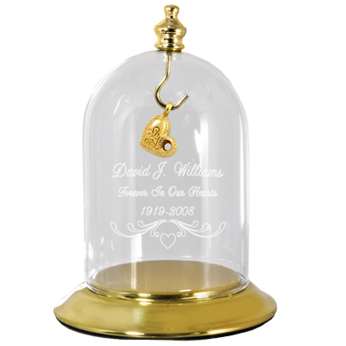 Cremation Jewelry Brass Display Dome
