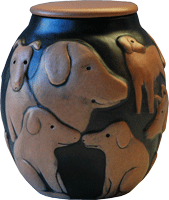 additional view of large dog urn
