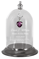 Wholesale Cremation Jewelry Diplay Dome, Engraved