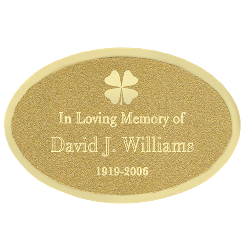 Wholesale Engraved Memorial Plaque Small Brass Oval