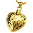 Wholesale Cremation Jewelry: Etched Heart