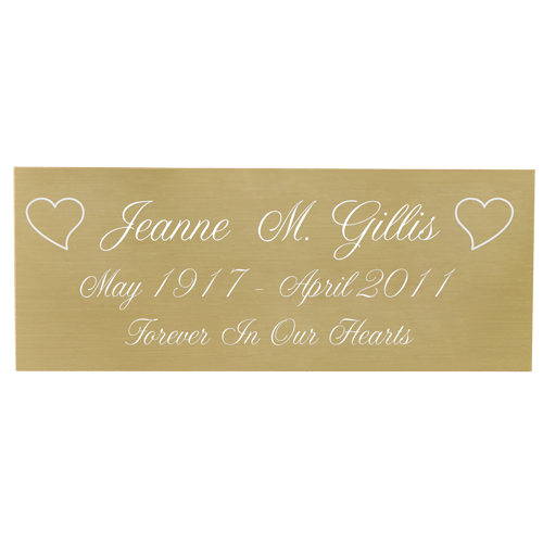 Wholesale Engraved Memorial Plaque Small Brass Finish