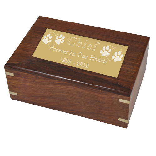 Wholesale Pet Cremation Wood Urns Perfect Wooden Box Dog Urn, Medium