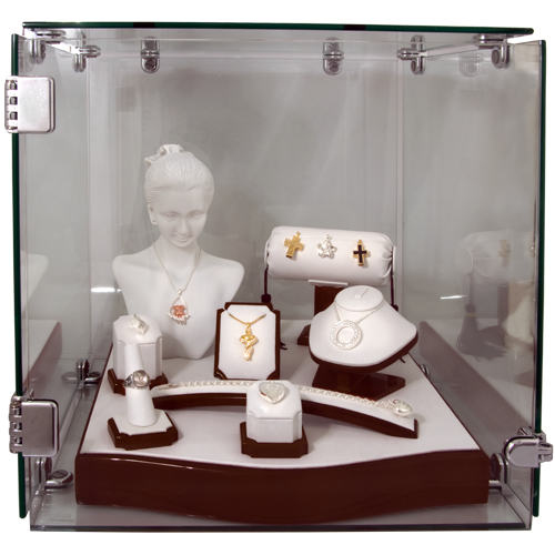 Wholesale Cremation Jewelry Small Jewelry DisplayLocking Glass CASE