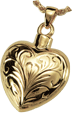 Wholesale Cremation Jewelry: Etched Heart