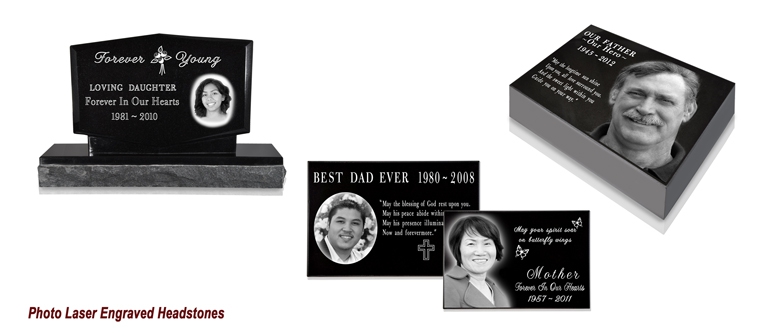 Photo Laser Engraved Headstones
